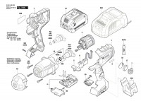 Bosch 3 601 JJ8 000 Gds 18V-1000 C Impact Wrench 18 V / Eu Spare Parts